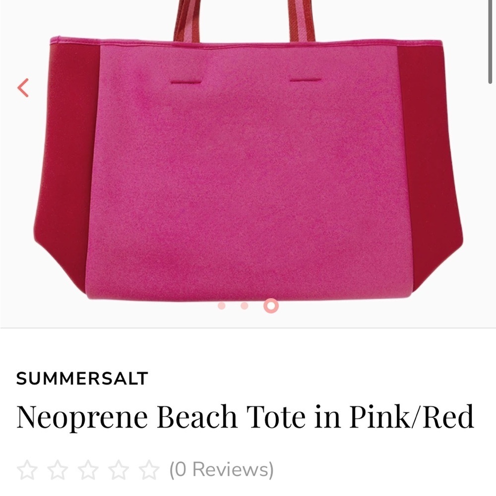 Neoprene Summersalt tote bag hot pink and red - Picture 9 of 10